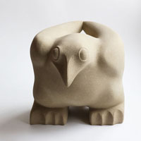Ground Bird carving in stone