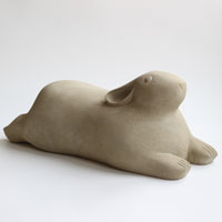 Recumbent Rabbit sculpture