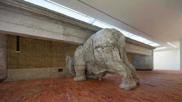 Elephant - part of the installation by Adrian Villar Rojas at the Serpentine Sackler Gallery