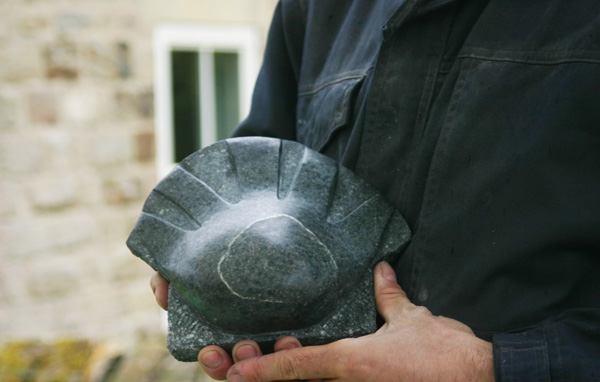 Shell stone sculpture