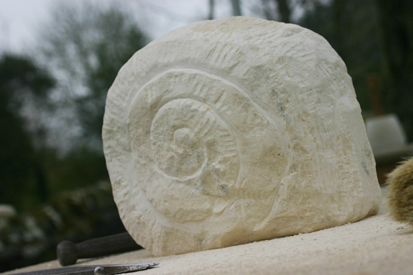 Snail carving