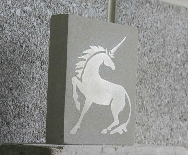 Unicorn stone tile