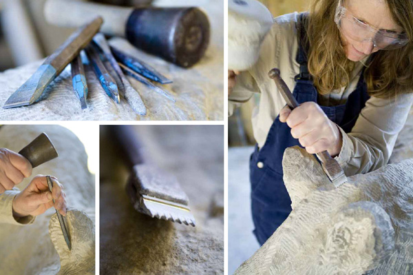 Stone carving demonstration