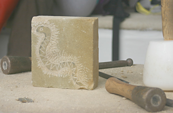 Snake carving