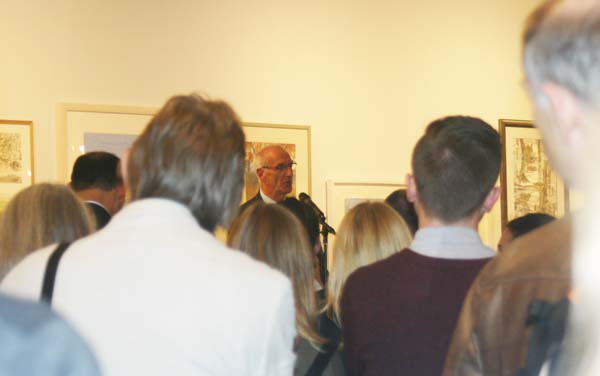 Andy Clements opening the SWLA exhibition
