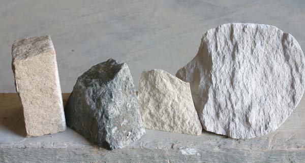 Raw stone from the quarry