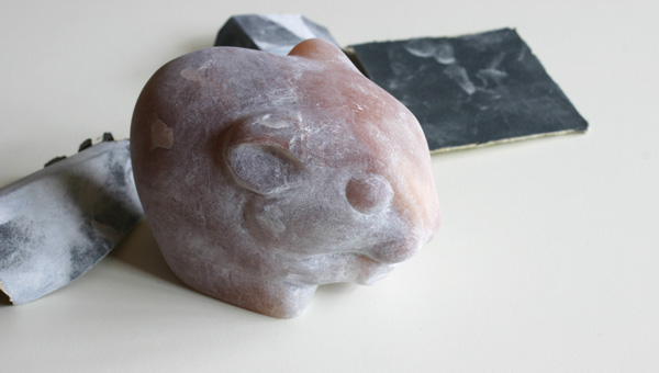sculpting a mouse in alabaster