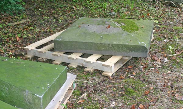 Stone gatepost caps