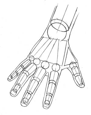Drawing of hand