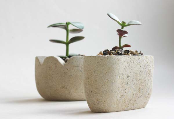 Small stone pots