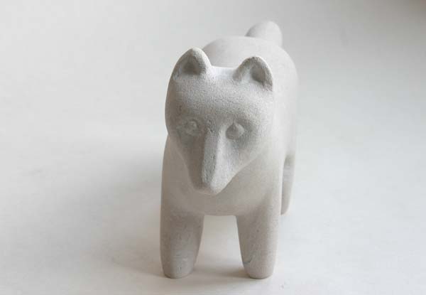 White Fox sculpture