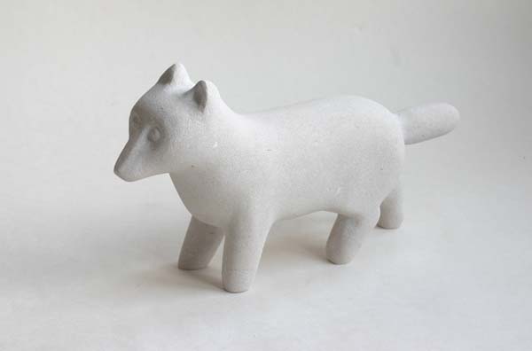 White Fox sculpture