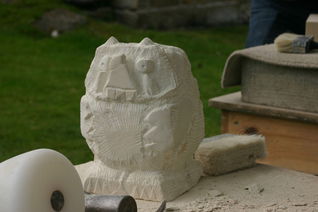 Gruffalo stone carving