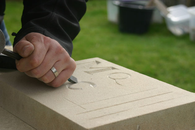 lettering in stone