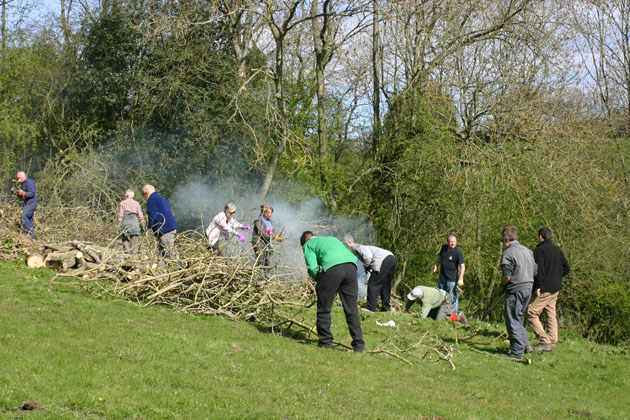 volunteers at work