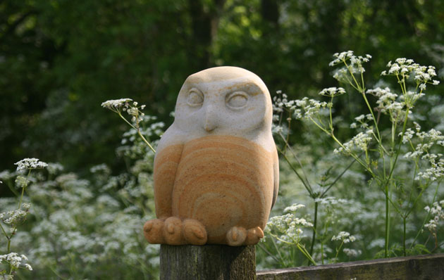 Tawny owl chick carving