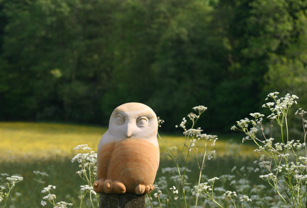 Tawny Owl Chick sculpture