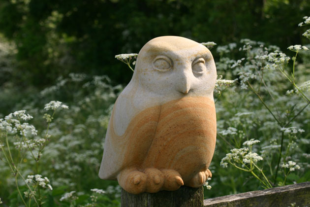 Tawny Owl chick sculpture