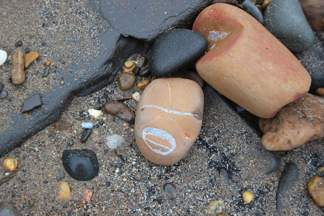 Walking on the beach at Runswick Bay on the Yorkshire Coast