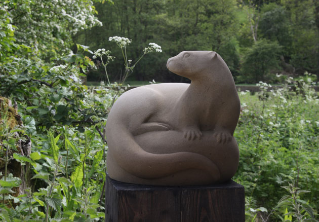 Otter sculpture in Sandstone