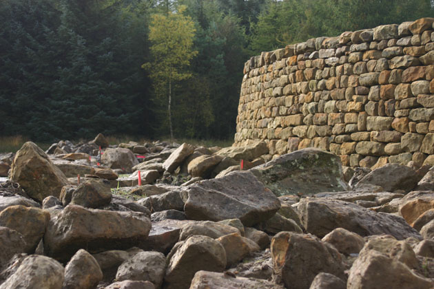 Marking out the Dry Stone Wall Maze