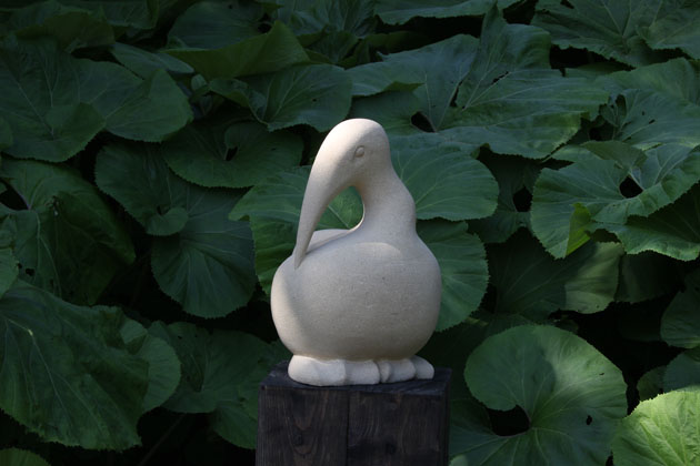 May Bird stone sculpture by Jennifer Tetlow