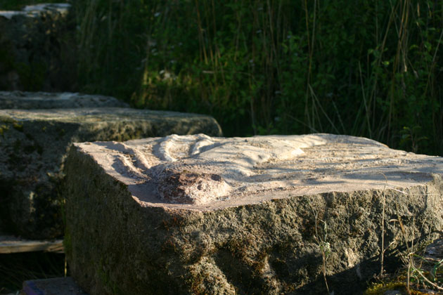 Otter carving in progress