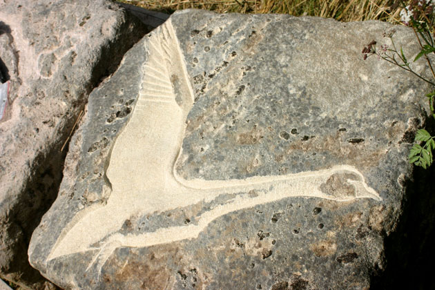 Swan carving