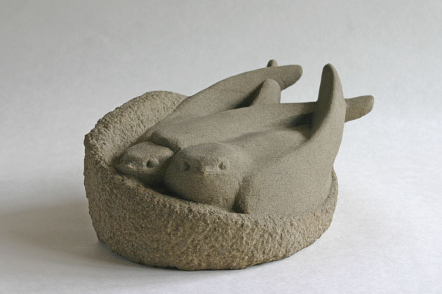 Swift nestling sculpture