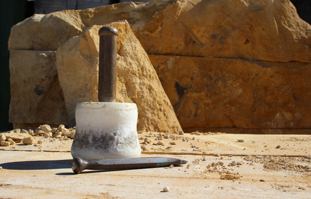 Stone Carving mallet and claw chisel