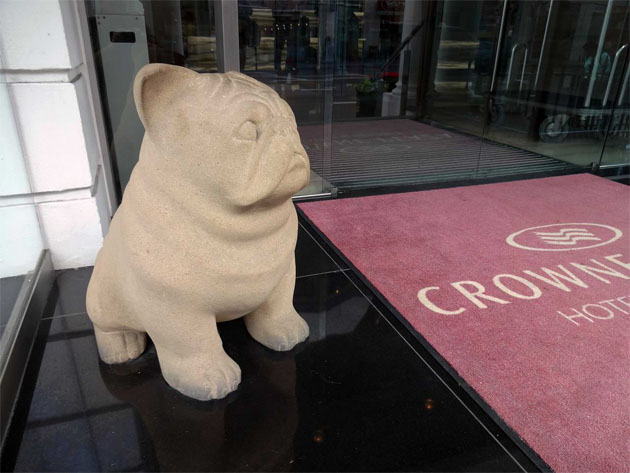 Pug Sculpture carved in stone