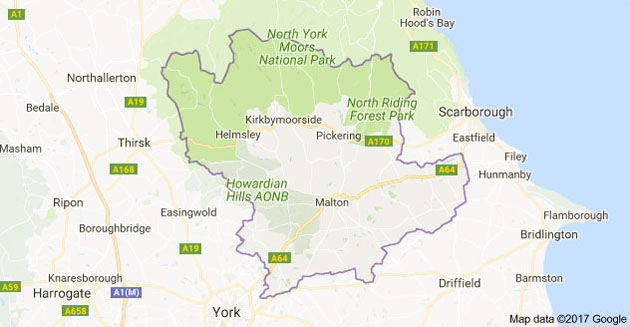 Google map - Ryedale area