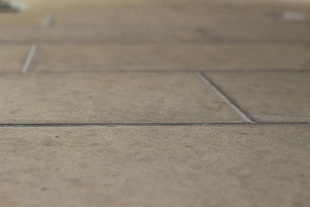 The stone floor at the Art Gallery, Ryedale Folk Museum