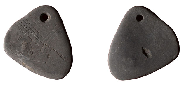 Mesolithic stone pendant found at Star Carr