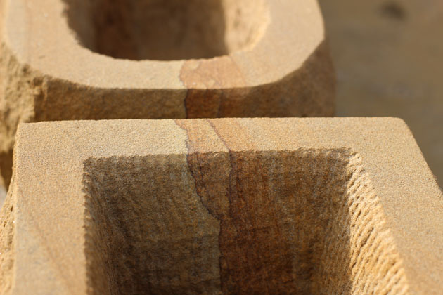 A wave of natural stone colouring running through my pots