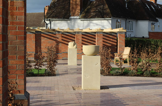 Birdbath and Swan sculpture