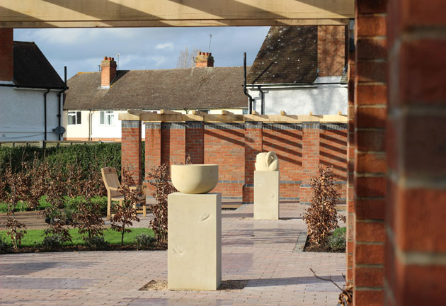 Garden Birdbath and Swan Sculpture