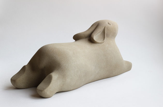 Recumbent Rabbit sculpture
