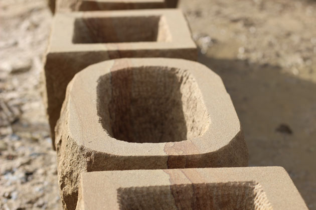 Stone pots for spring planting