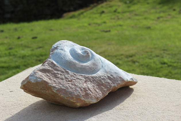 Spiral form carved during my Spring Stone Carving Course in Lastingham