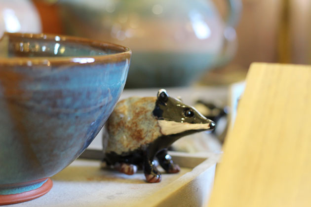 Ceramic Badger by Helen Pickard