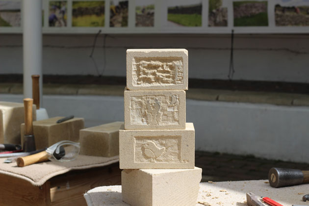 Stone carving relief panels