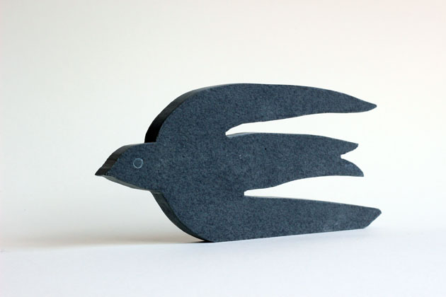 Swallow carved in slate