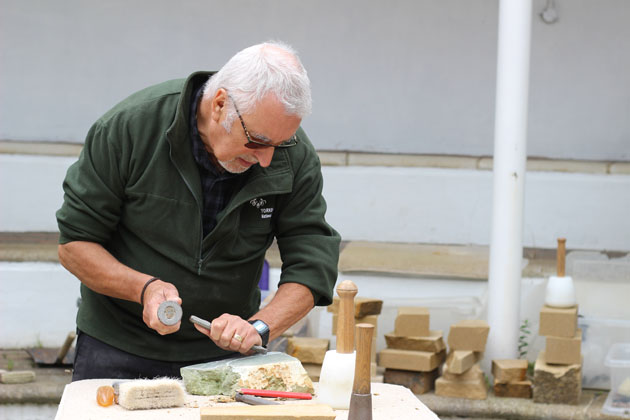 stone carving workshop in Hawes