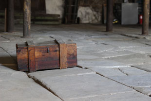 stone flag floor at Sunny Bank Mills