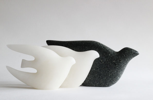 Flock carved in Alabaster and Soapstone