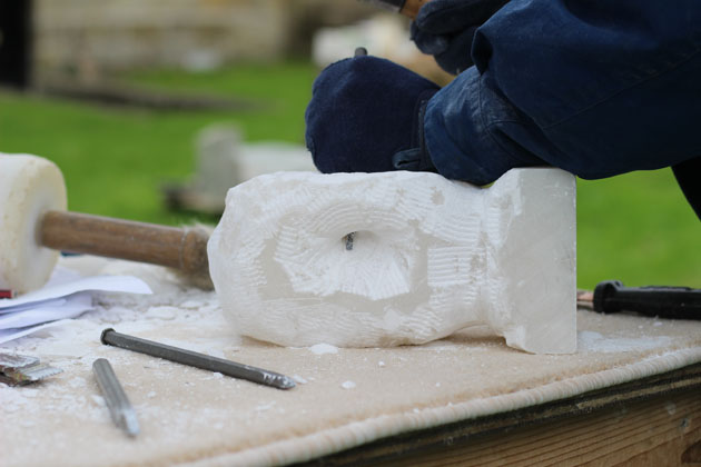 Carving alabaster