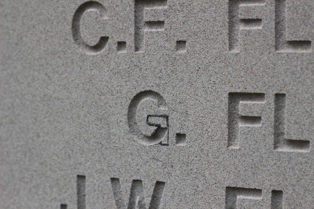 Lettering in stone