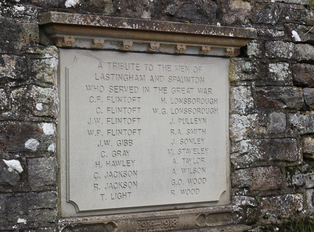 Memorial stone in Lastingham