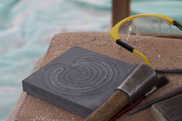 Slate carving